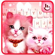 Cute Pink Lovely Kitty Cat Keyboard Theme 6.6.21.2019 Icon