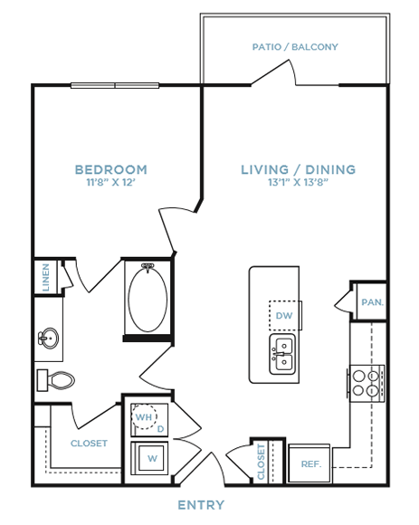 1 Bed 1 Bath