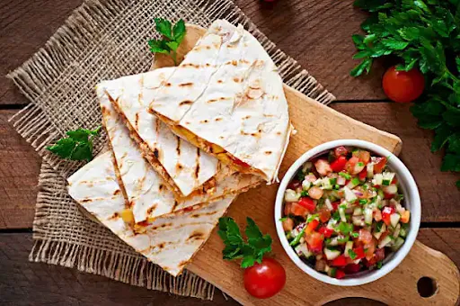 Onion, Capsicum, Olive Quesadilla