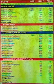 Mughal Darbar menu 4