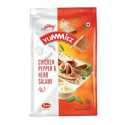 Godrej Yummiez Yummiez Pepper Salami Sandwich Chicken - 250 gm