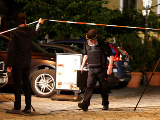 Special Police secure a street after a suspected terror attack in Ansbach near Nuremberg, Germany July 25, 2016. /REUTERS