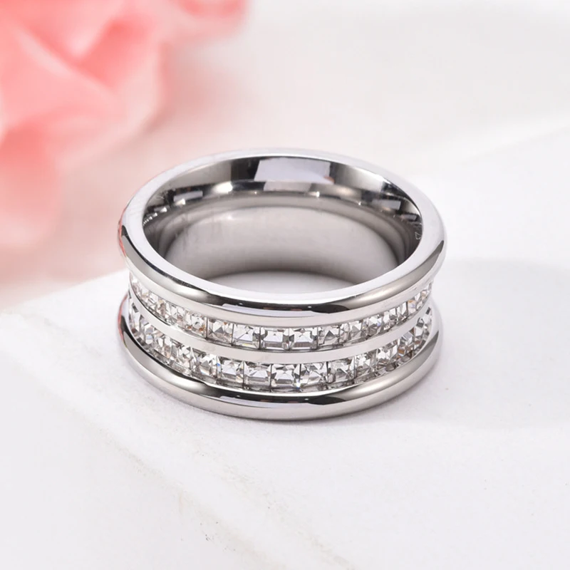 Title 6, Bague en acier inoxydable de titane Starry, des...