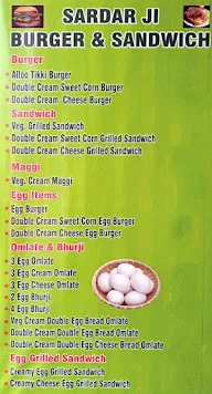 Sardar Ji Burger & Sandwich menu 1