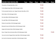 The Twenty Handmade Chocolates menu 4