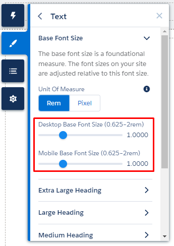 New Fonts Settings