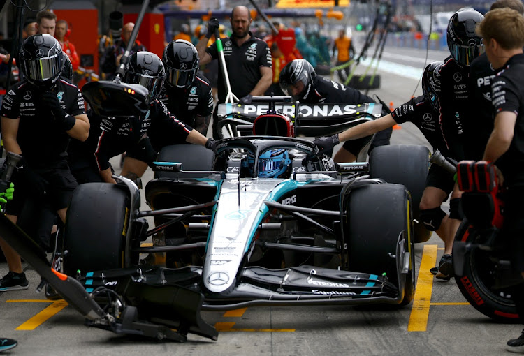 Formula One F1 - Japanese Grand Prix - Suzuka Circuit, Suzuka, Japan - April 5, 2024 Mercedes' George Russell during practice REUTERS