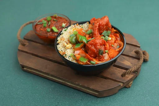 Chicken Lollipop Bowl (2) + Chicken Noodles or Fried Rice Bowl