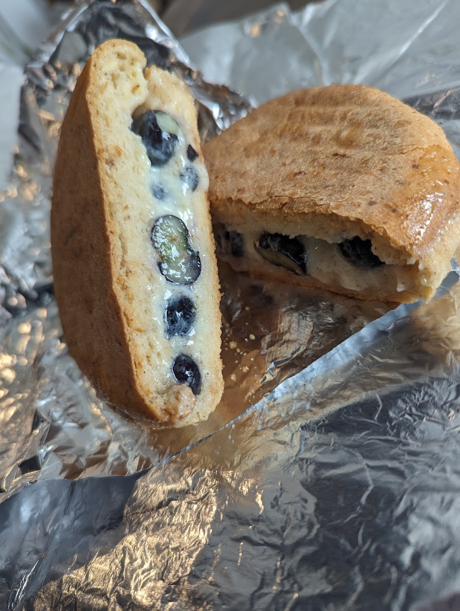 GF blueberry mascarpone panini