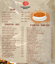 Szechuan Bowl menu 1