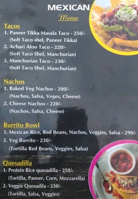 Bindaas Bol menu 