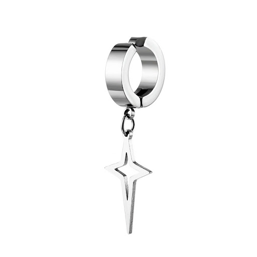 Title 5, Stainless steel four-pointed star triangle pend...