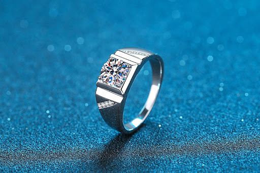 Title 4, S925 Sterling Silver Mens Ring Simple Elegant ...