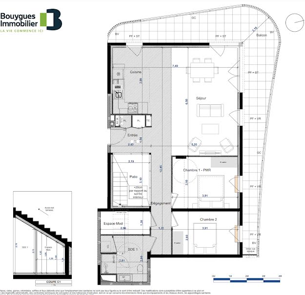 Vente appartement 3 pièces 87.33 m² à Antibes (06600), 833 000 €