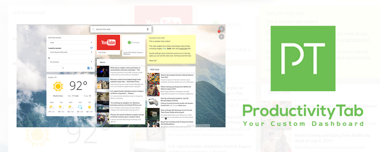 ProductivityTab — Custom Homepage Dashboard Preview image 2