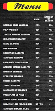 Jugadi Vadapav menu 1