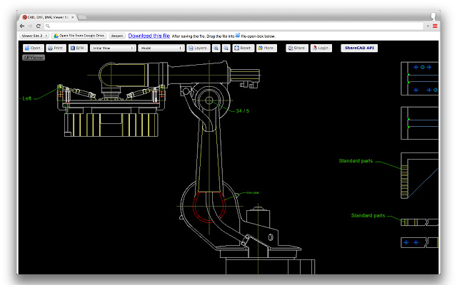 CAD, DXF, DWG Viewer for Drive chrome extension