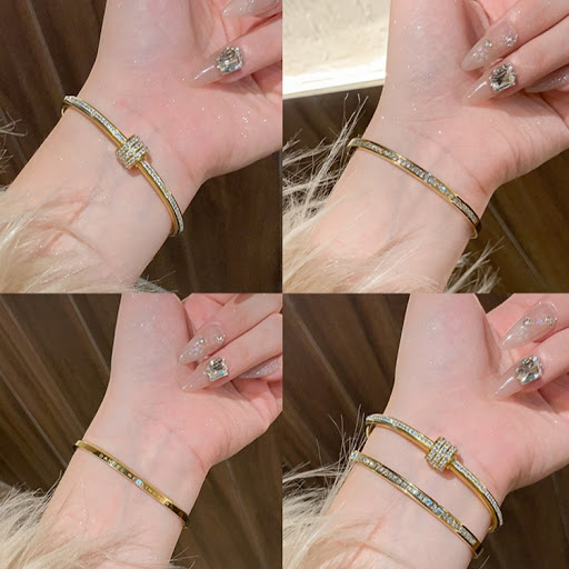 Title 1, Wild Girls Bracelet Full Diamond Round A Sparkl...