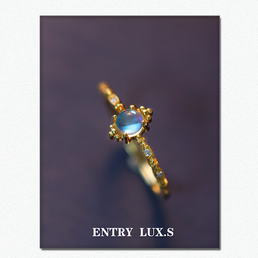 Title 3, Silver Fantasy Blue Light Moonstone Ring Retro,...