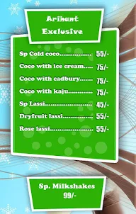 Arihant's Natural Ice Cream menu 2