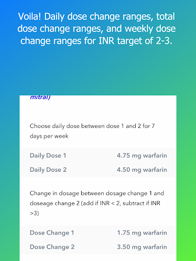 Warfarin Dose Calculator