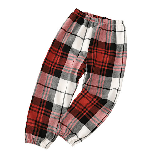 Title 1, Fashion Red Plaid Print Long Middle Child Dress...