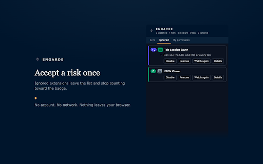 Engarde — Extension scanner screenshot 3
