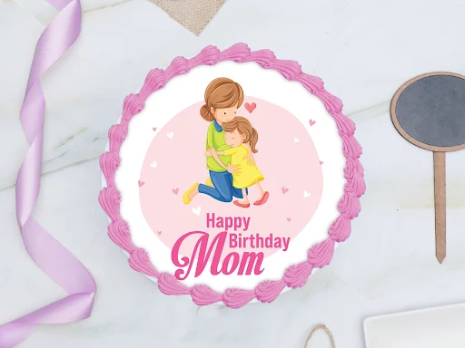 Happy Birthday Mom Photo Cake