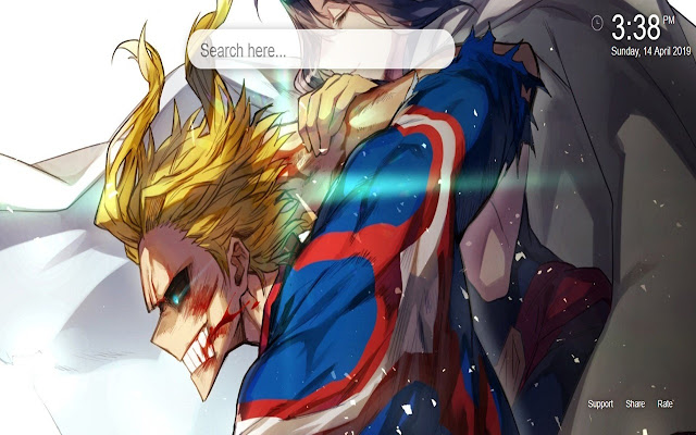 All Might Background New Tab