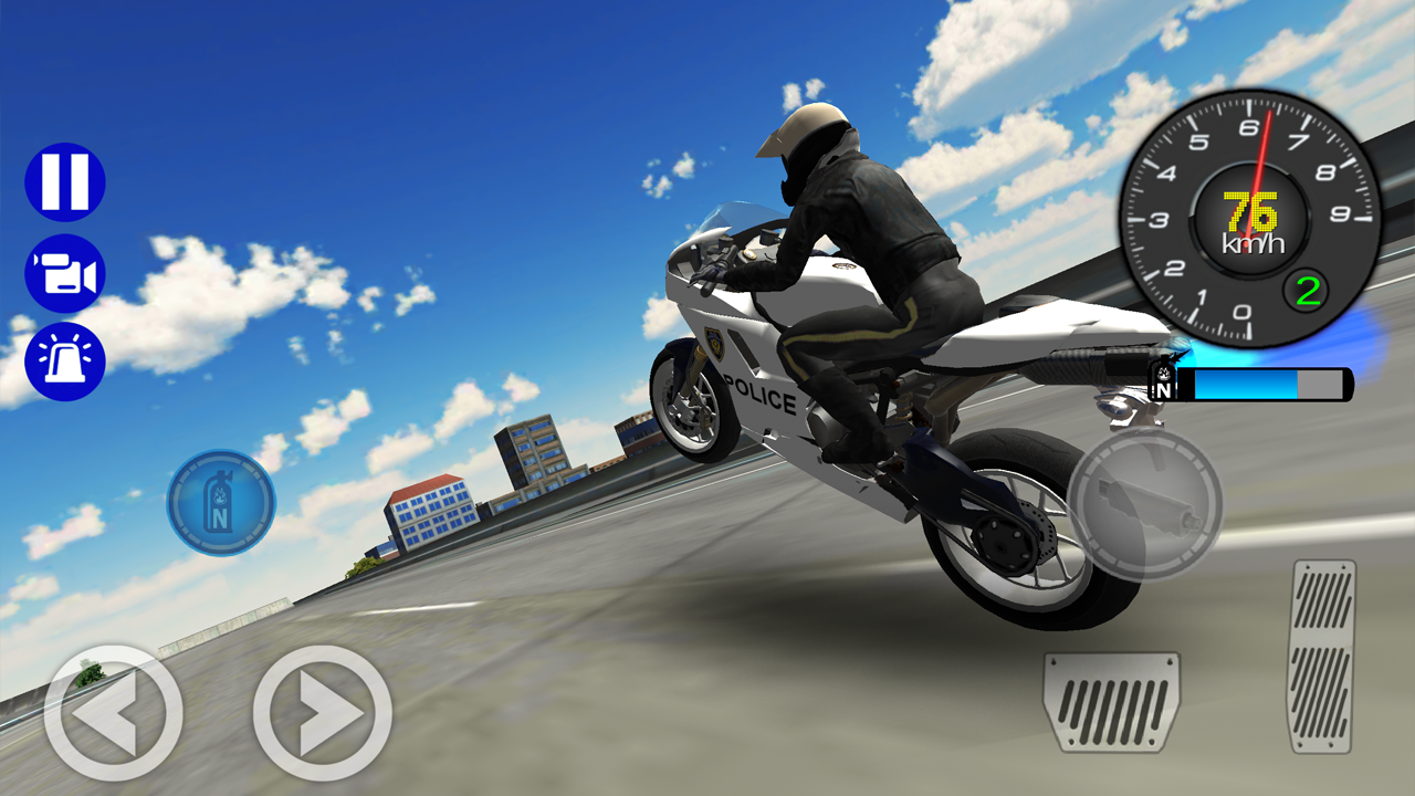   Police Bike City Simulator- 스크린샷 