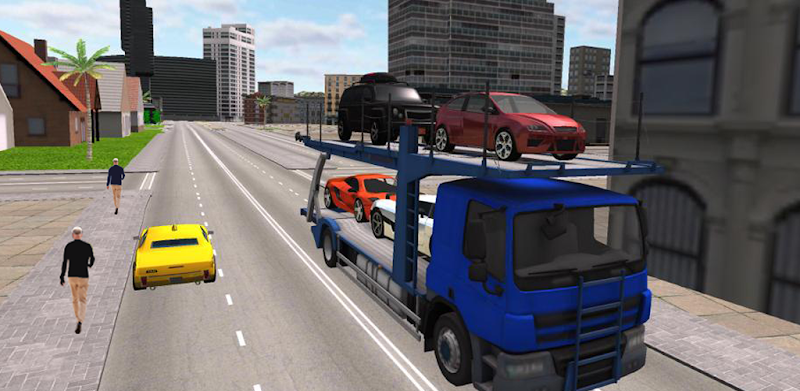 Car Transporter Truck- Free Cargo Trailer Driving