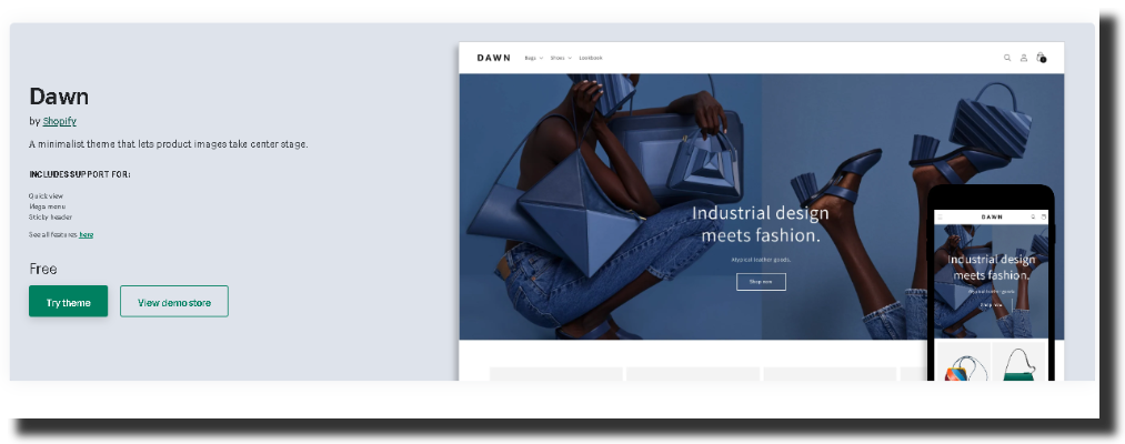 shopify dawn theme