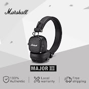 Tai Nghe Chụp Tai Marshall Major 3 Iii Kết Nối Bluetooth Không Dây Có Micro Âm Thanh Siêu Trầm Và Phụ Kiện