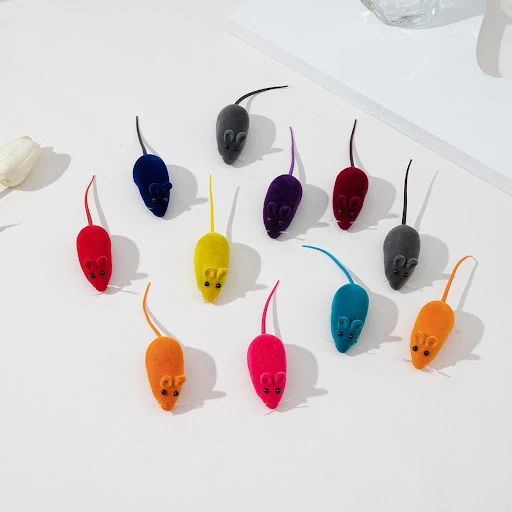 Sound Rubber Simulation Mouse Pet Cat Toys Interactive for Kitten Accessories Gifts Enamel Mouse Bite Resistance