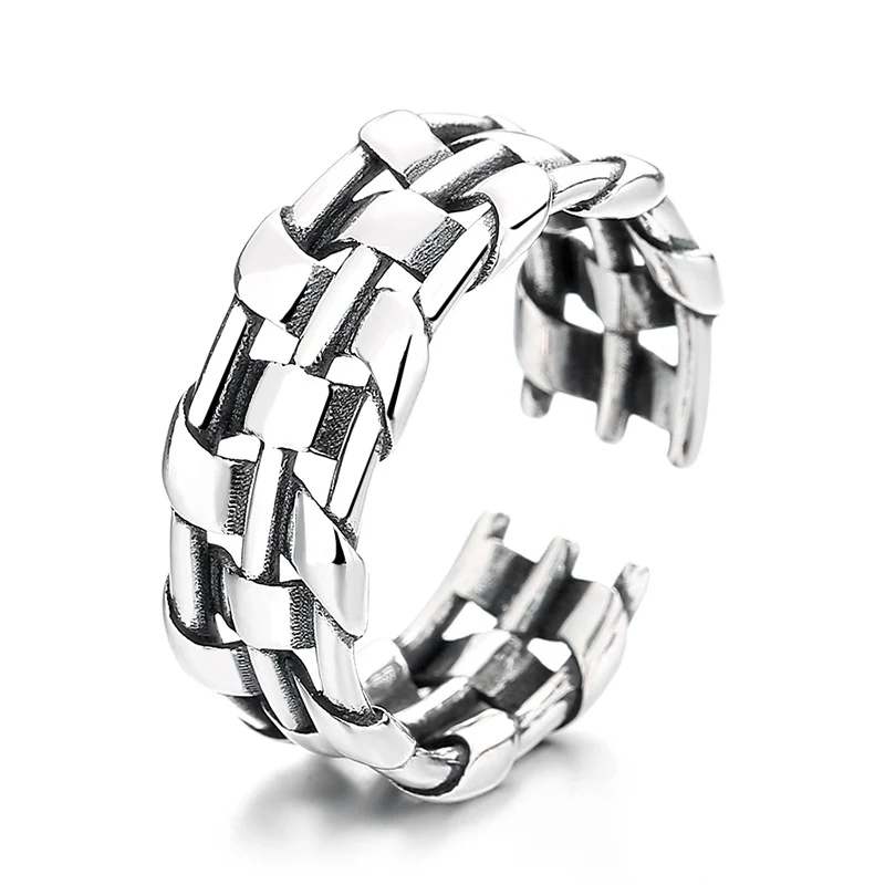 Anel Unissex Geométrica Woven Fashion Cool Exagerado Versátil. Um acessório de moda para looks marcantes e cheios de personalidade.