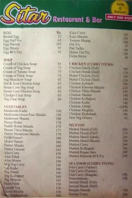 Sitar Bar and Restaurant menu 1