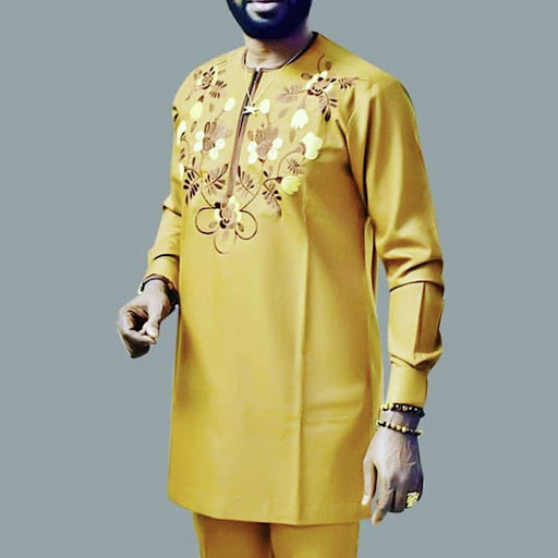 Title 1, Mens Mid-length Printed Yellow Shirt. Stylish ...