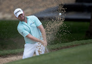 Branden Grace of South Africa out of the bunker on the 8th hole during day 3 of the 2018 BMW SA Open Championship at Glendower Golf Club on January 13, 2018 in Johannesburg, South Africa. 