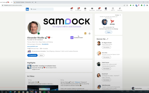 Samdock LinkedIn Grabber