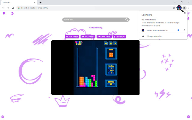 Tetris Cube Game New Tab