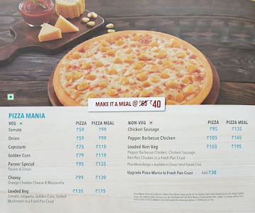 Domino's Pizza menu 