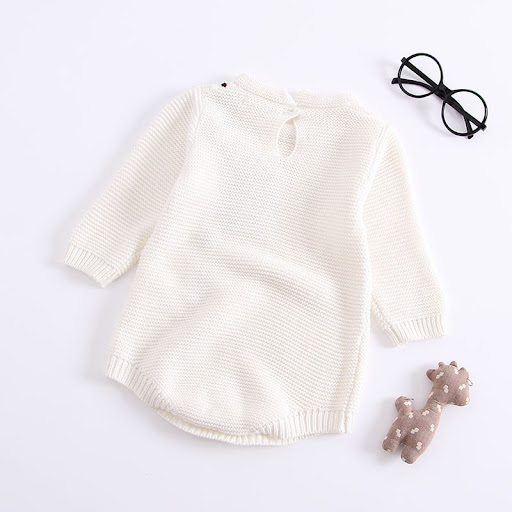 Title 1, Baby knitted Bow-tie Long-sleeved Jumpsuit for ...