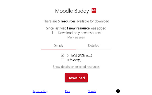 Moodle Buddy chrome extension