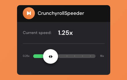 Crunchyroll Speeder: adjust playback speed small promo image