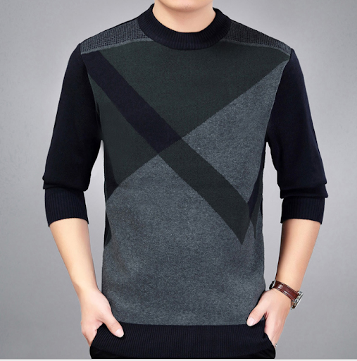 Title 4, Thickened knitwear casual sweater with long sle...
