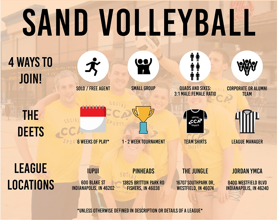 Sand Volleyball Leagues Beach Volleyball Social Sports