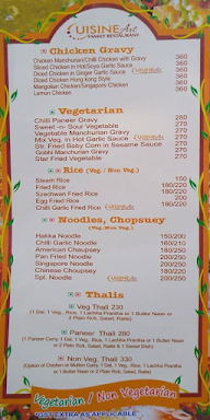 Cuisine Art Family Restaurant menu 4