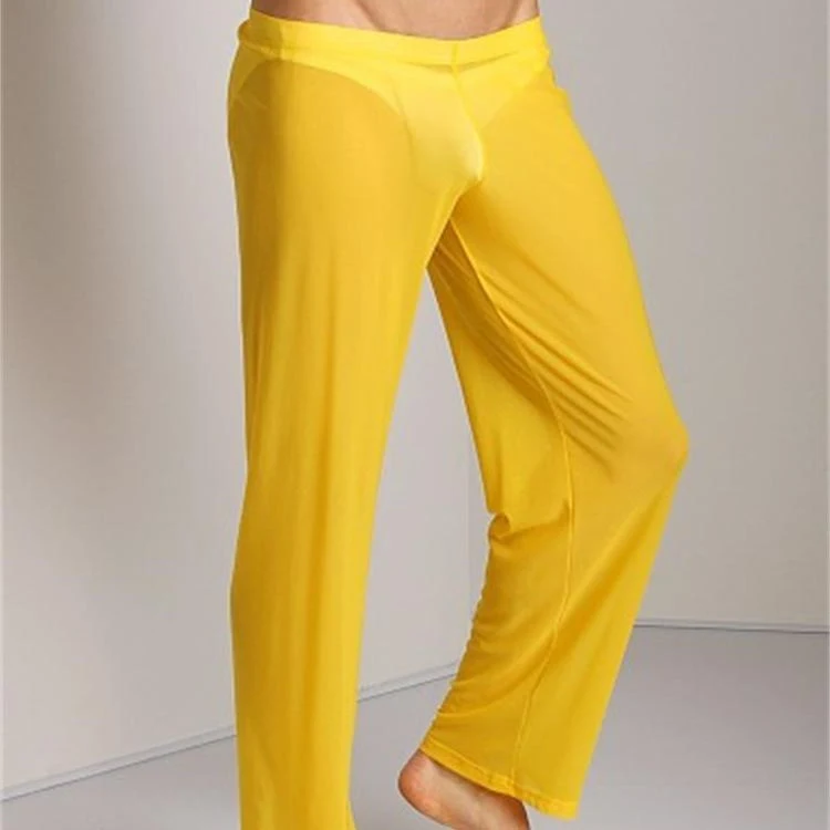 Şeffaf Pantolon Erkek Transparan Trousers İç Çamaşırı Görünür Cesur Tarz Seksi Pantolon Konforlu ve Şık Giyim Benzersiz Bir Görünüm İçin Tasarlandı