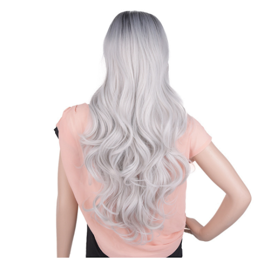 Title 6, Cos Head Cover Chemical Fiber Gradient Dyed Lon...