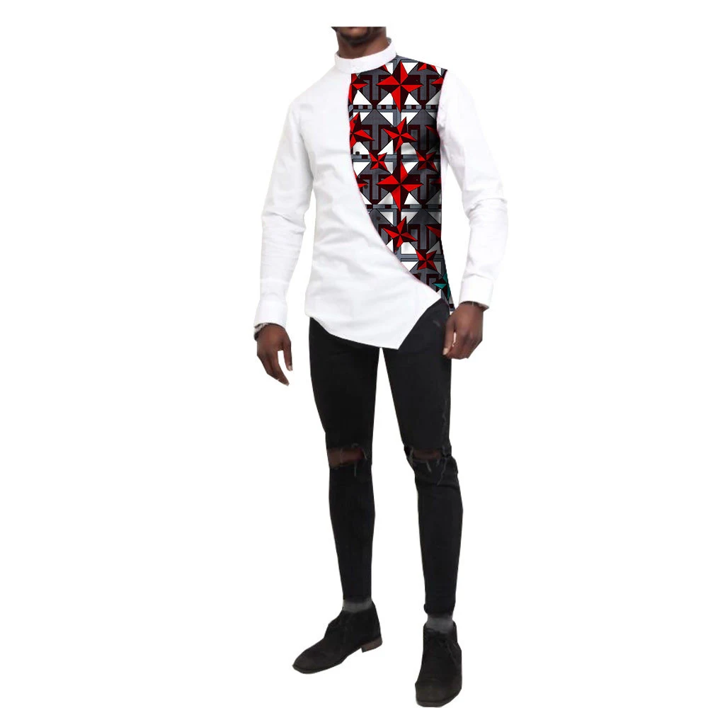 Title 8, Printed Batik Cotton Color Matching Shirt for v...